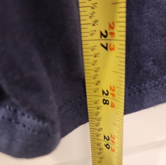 Navy Blue V Neck Womens Size XL Cruise T Shirt Short Sleeve #F181 - Picture 4 of 5
